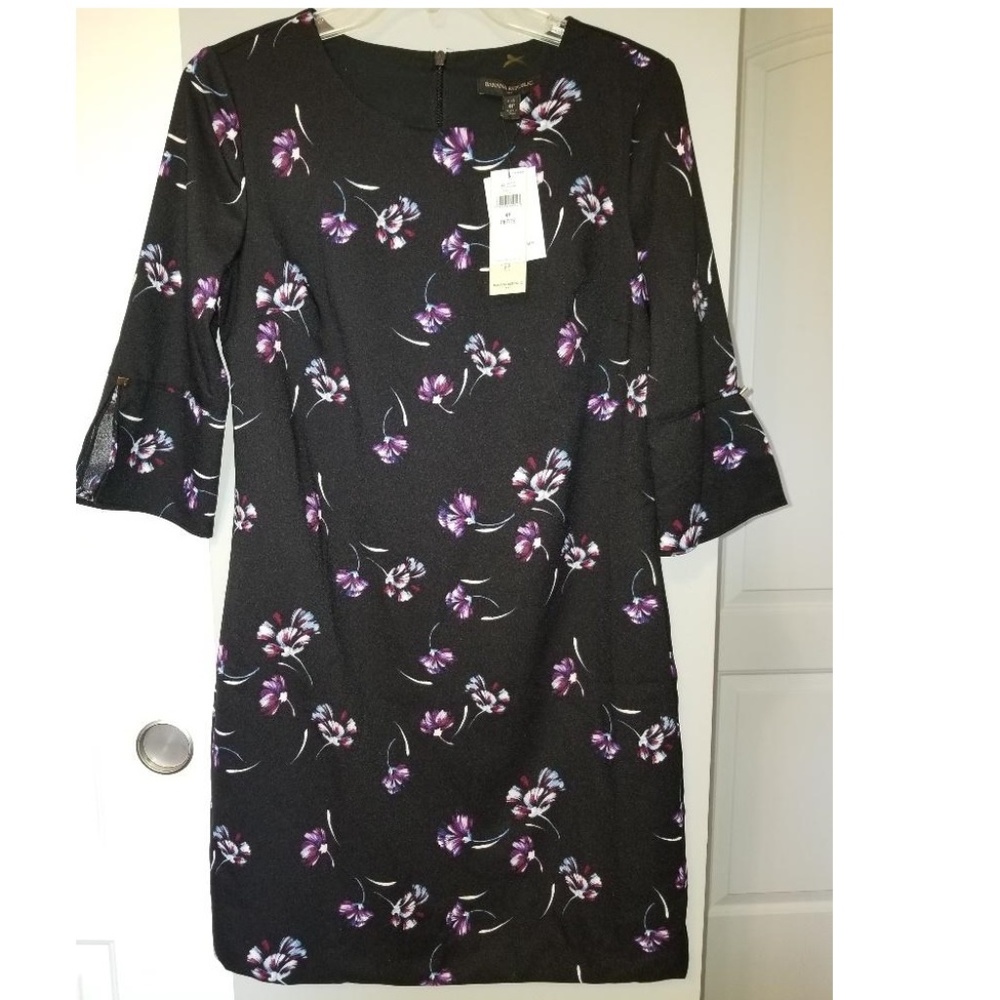 Banana Republic Bell Sleeve Shift Dress Sz 4P 10P